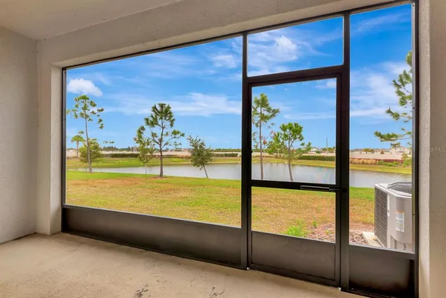a view of an ocean from a window