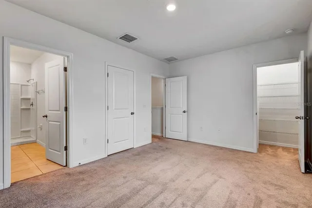 a view of small space with racks on the wall