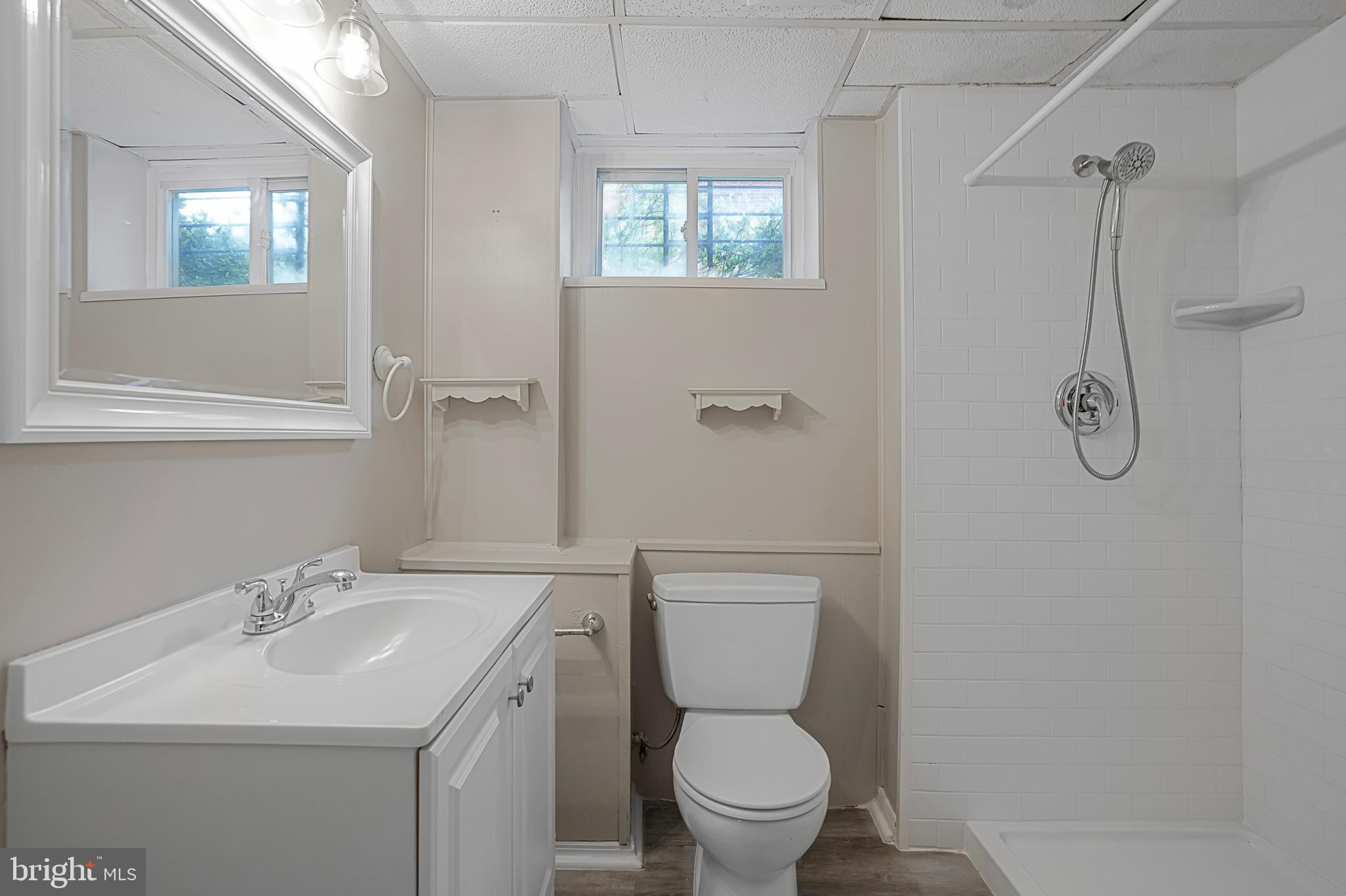 3202 13th Road South Arlington, VA 22204 - Photo 22 of 32 a bathroom with a toilet sink and mirror