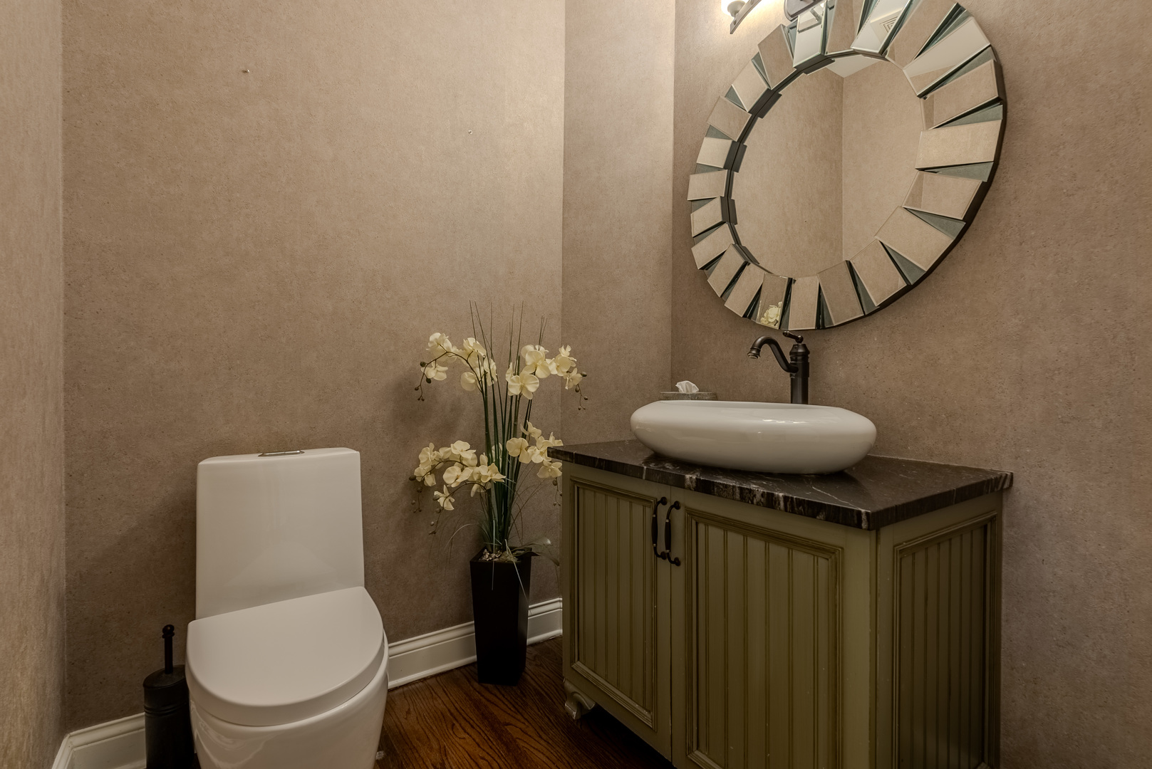 863 Bittersweet Drive Northbrook, IL 60062 - Photo 19 of 51 a bathroom with a toilet sink and mirror