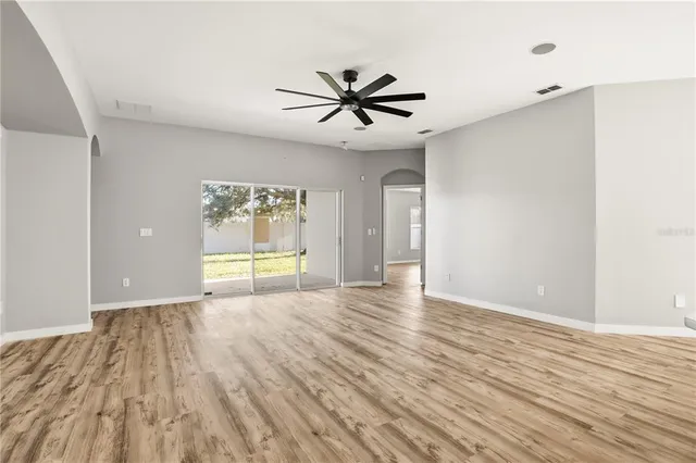 an empty room with a window