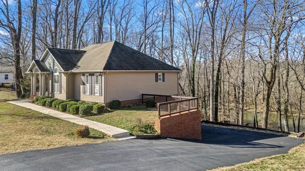 a house with trees in front of it