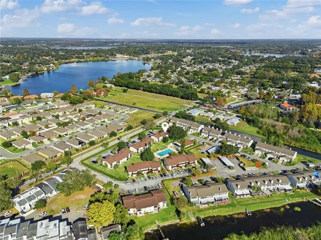 an aerial view of a city with lots of residential buildings