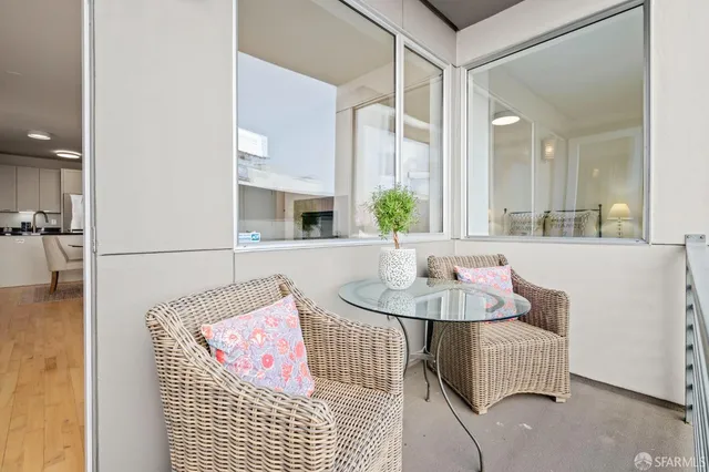 an outdoor space with patio