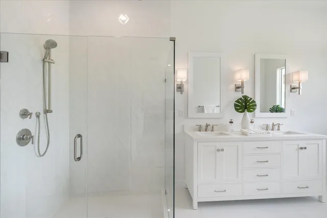 a bedroom with a bed and couch