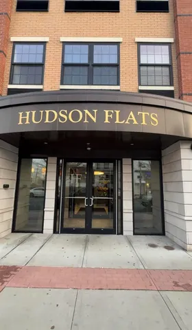 a front view of a building