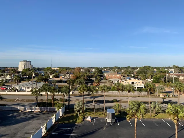 a view of lake with city