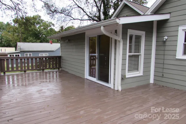 a view of a house with a deck