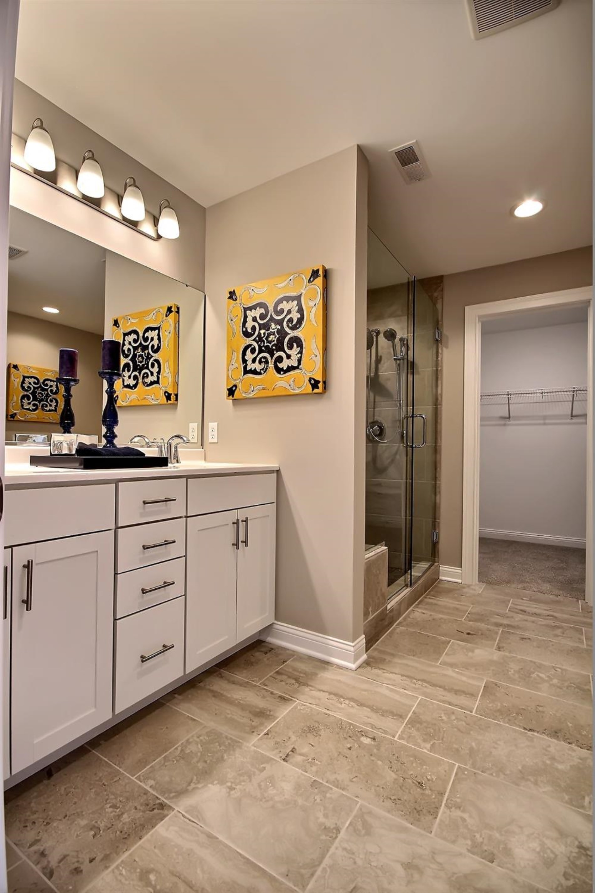 5740 Burr Rdg Circle Crown Point, IN 46307 - Photo 19 of 26 a bathroom with a sink a mirror and a shower