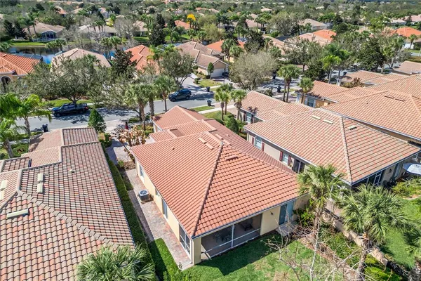 an aerial view of multiple house