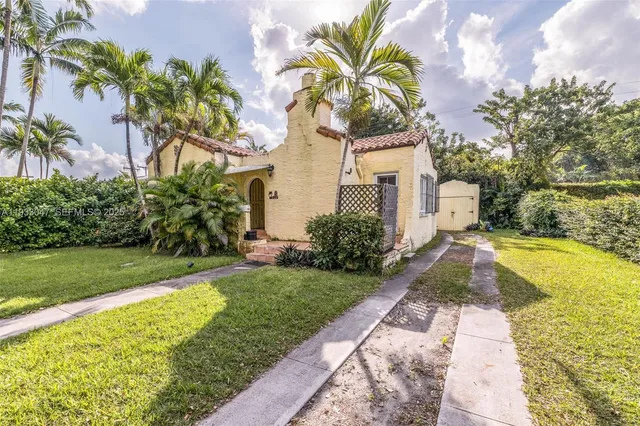 a backyard of a house