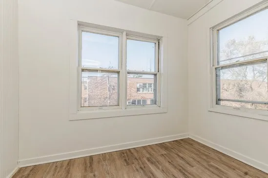 an empty room with a window