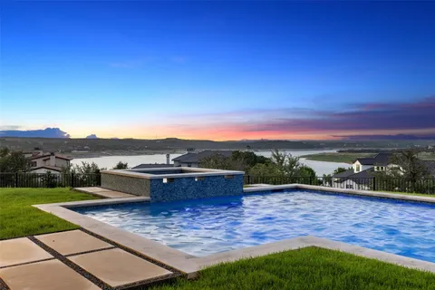 a view of a terrace with a garden