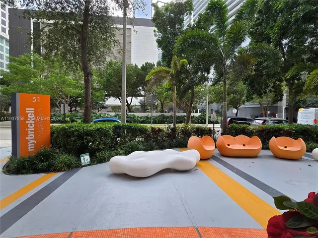 a outdoor view with a sitting space