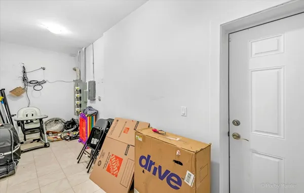 a room with storage and utility