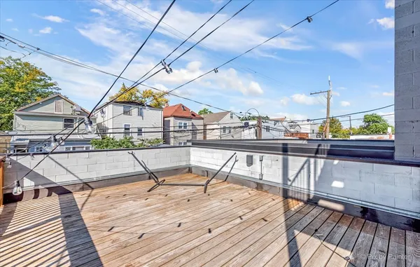 a view of a terrace with seating space