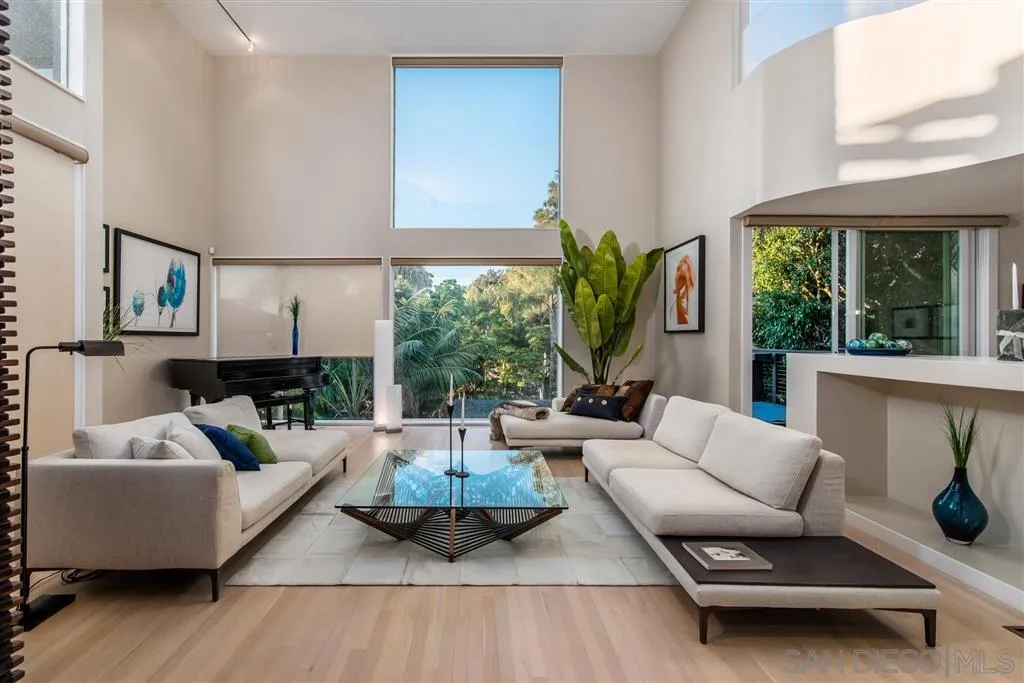 2134 Cordero Road Del Mar, CA 92014 - Photo 2 of 25 a living room with furniture and a large window
