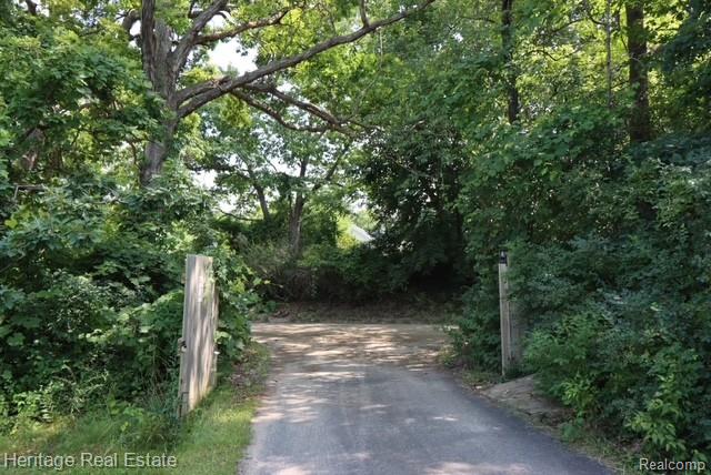 445 Mack Road Leonard, MI 48367 - Photo 39 of 41 Paved driveway entrance framed by mature trees and natural landscaping