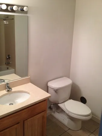 a white toilet sitting next to a bathroom sink