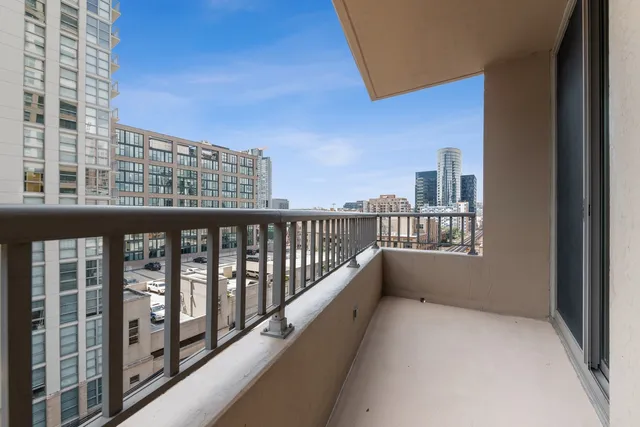 a view of balcony with city view