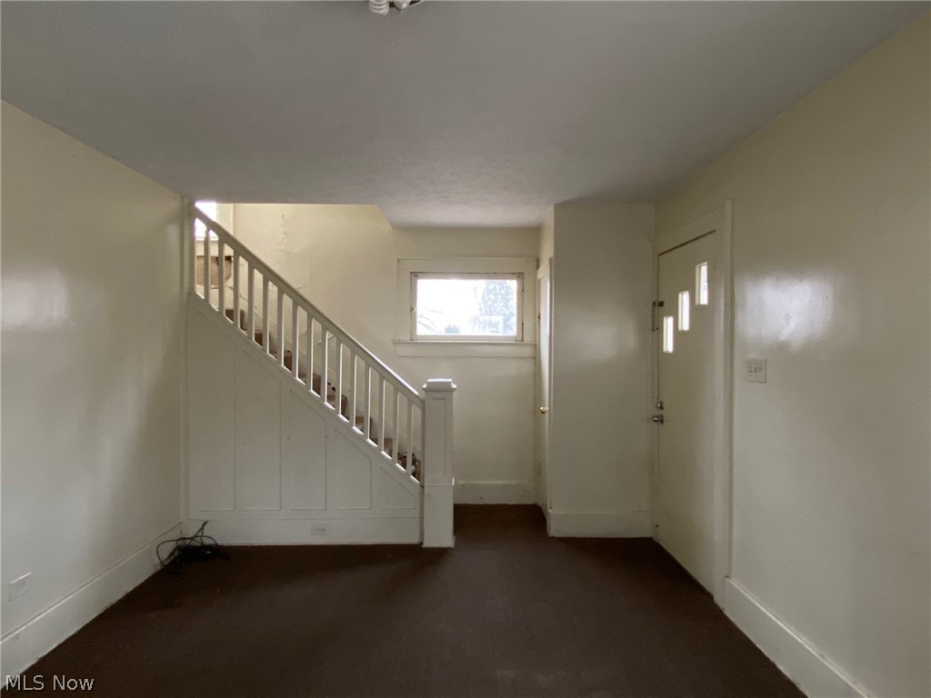 291 Lookout Avenue Akron, OH 44310 - Photo 7 of 23 living room with stairs to second floor