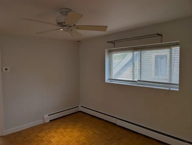 an empty room with a window