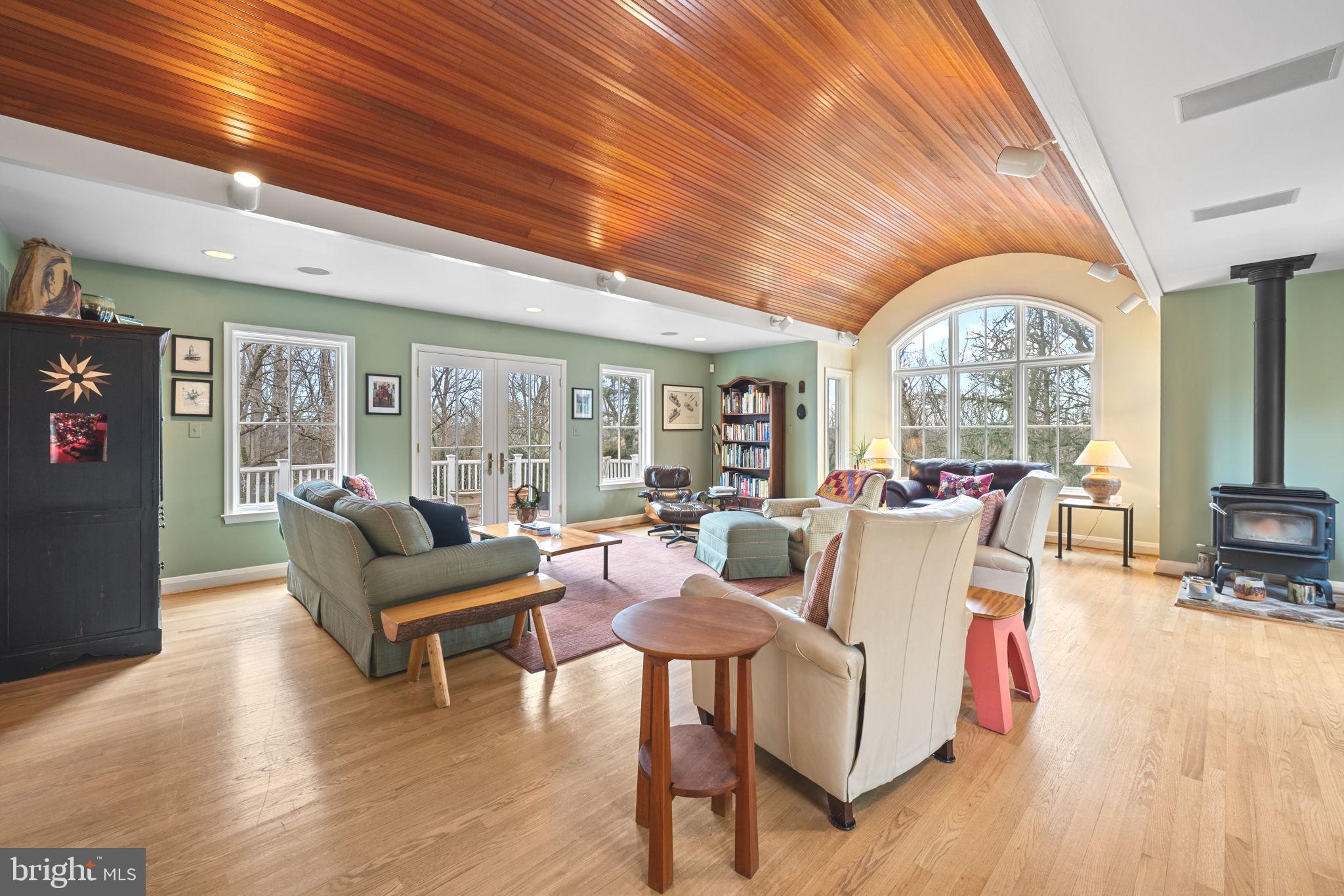 6507 Darnall Road Towson, MD 21204 - Photo 8 of 57 Mahogany beadboard barrel ceiling