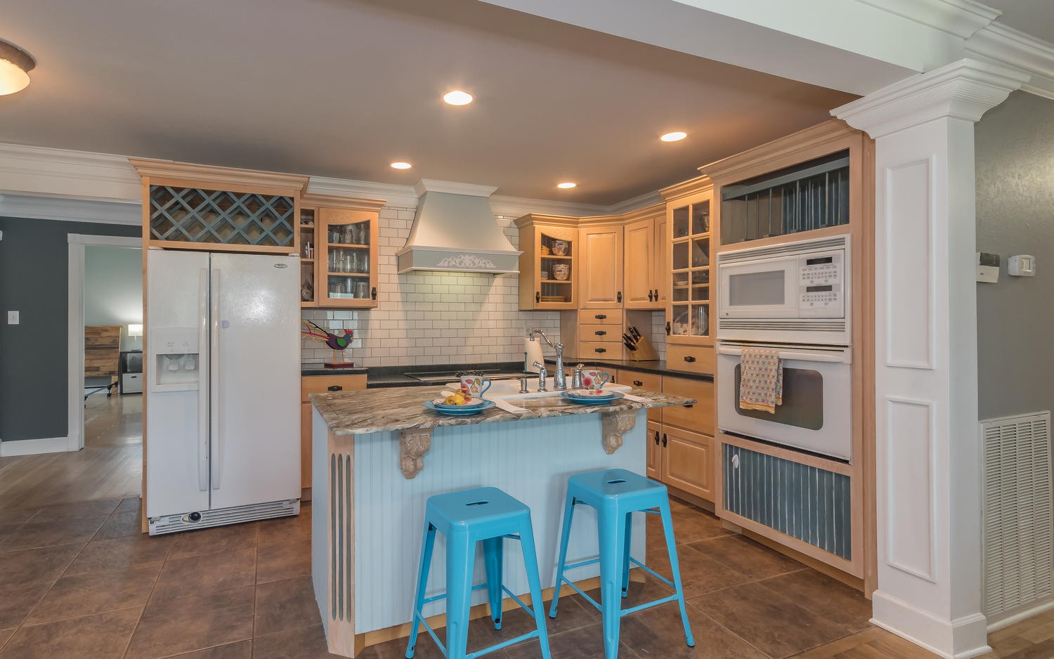 3798 Dutch Valley Road Clinton, TN 37716 - Photo 10 of 37 a kitchen with stainless steel appliances granite countertop a refrigerator and a stove top oven