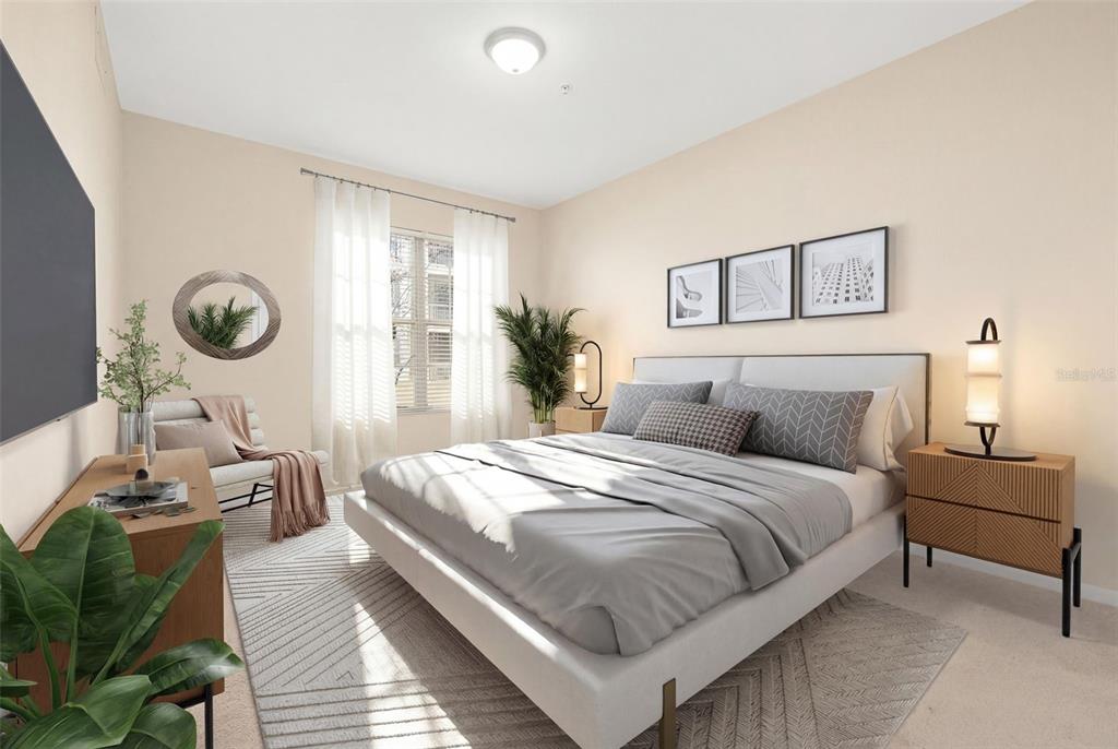 3001 Greystone Loop, Unit 106 Kissimmee, FL 34741 - Photo 11 of 27 a bedroom with a bed and a window