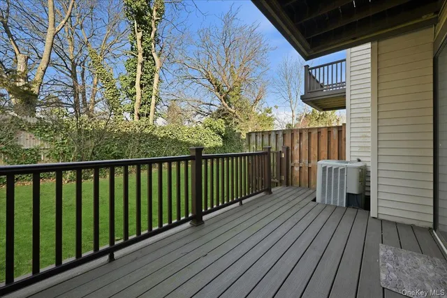 a view of a wooden deck