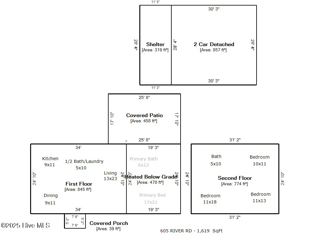 605 River Road Trent Woods, NC 28562 - Photo 38 of 38 Sketch