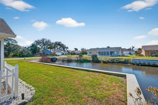a view of a swimming pool and outdoor space