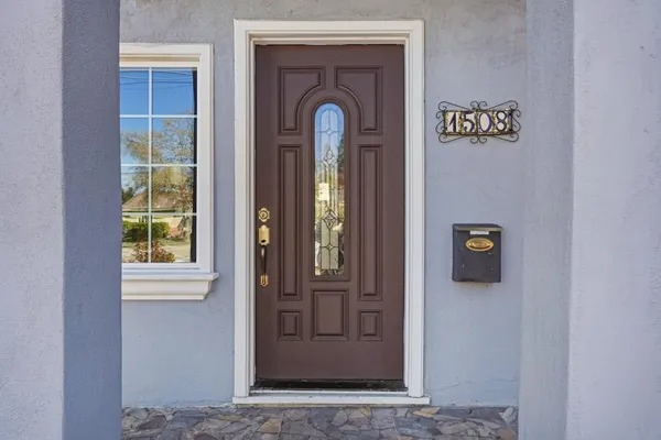 a view of front door of a house