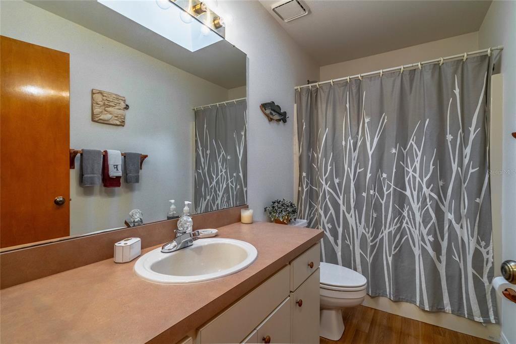121 North Lake George Drive Georgetown, FL 32139 - Photo 22 of 46 a bathroom with a granite countertop sink and a mirror