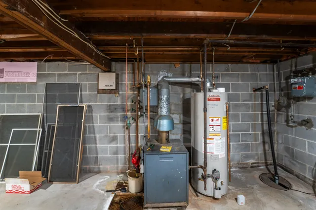a view of storage and utility room