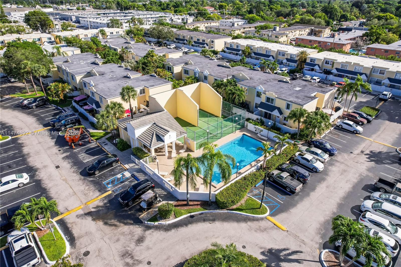 6825 Southwest 45th Lane, Unit 1 Miami, FL 33155 - Photo 23 of 28 an aerial view of residential house with outdoor space and swimming pool