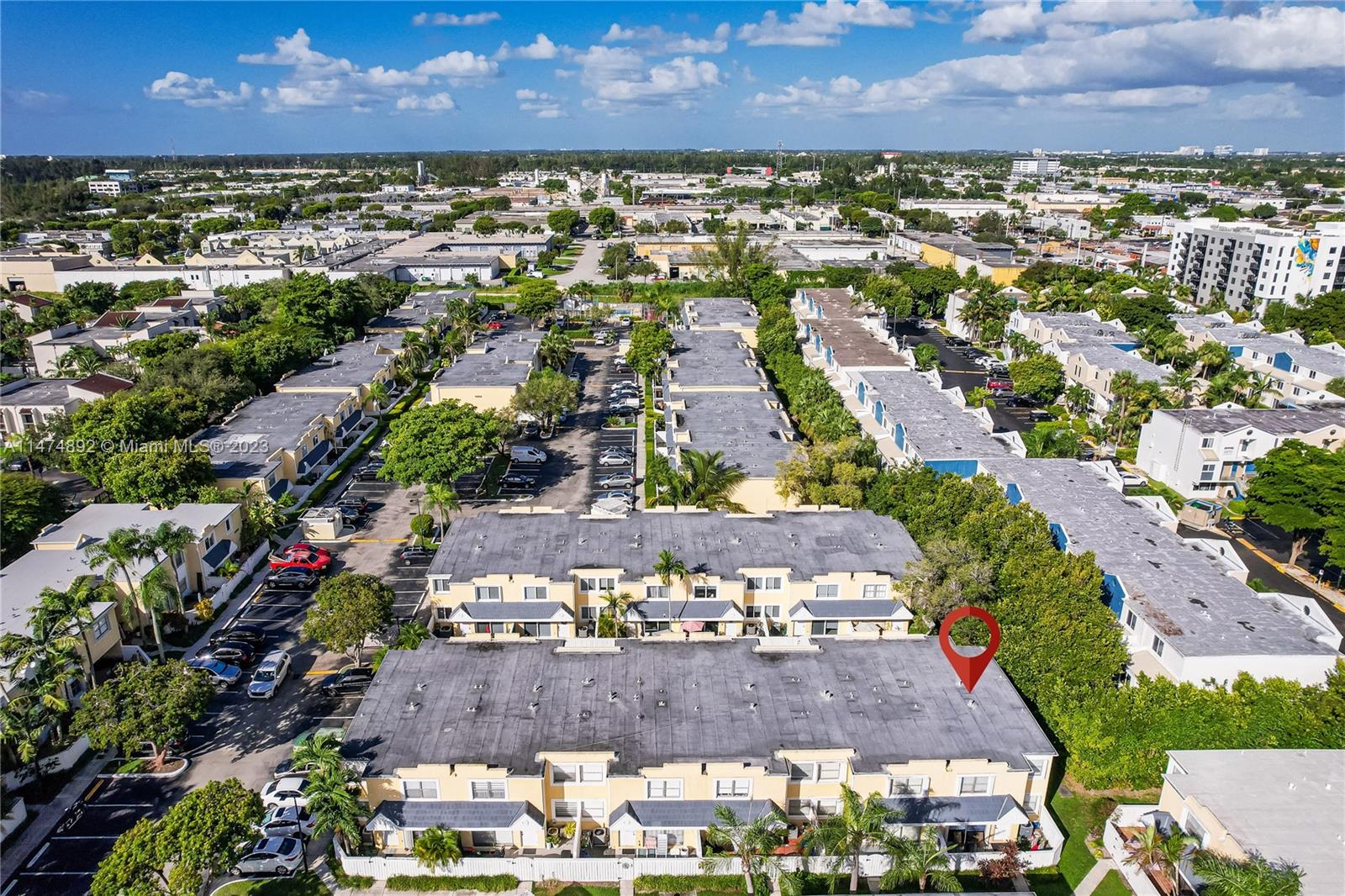 6825 Southwest 45th Lane, Unit 1 Miami, FL 33155 - Photo 25 of 28 an aerial view of residential houses with outdoor space