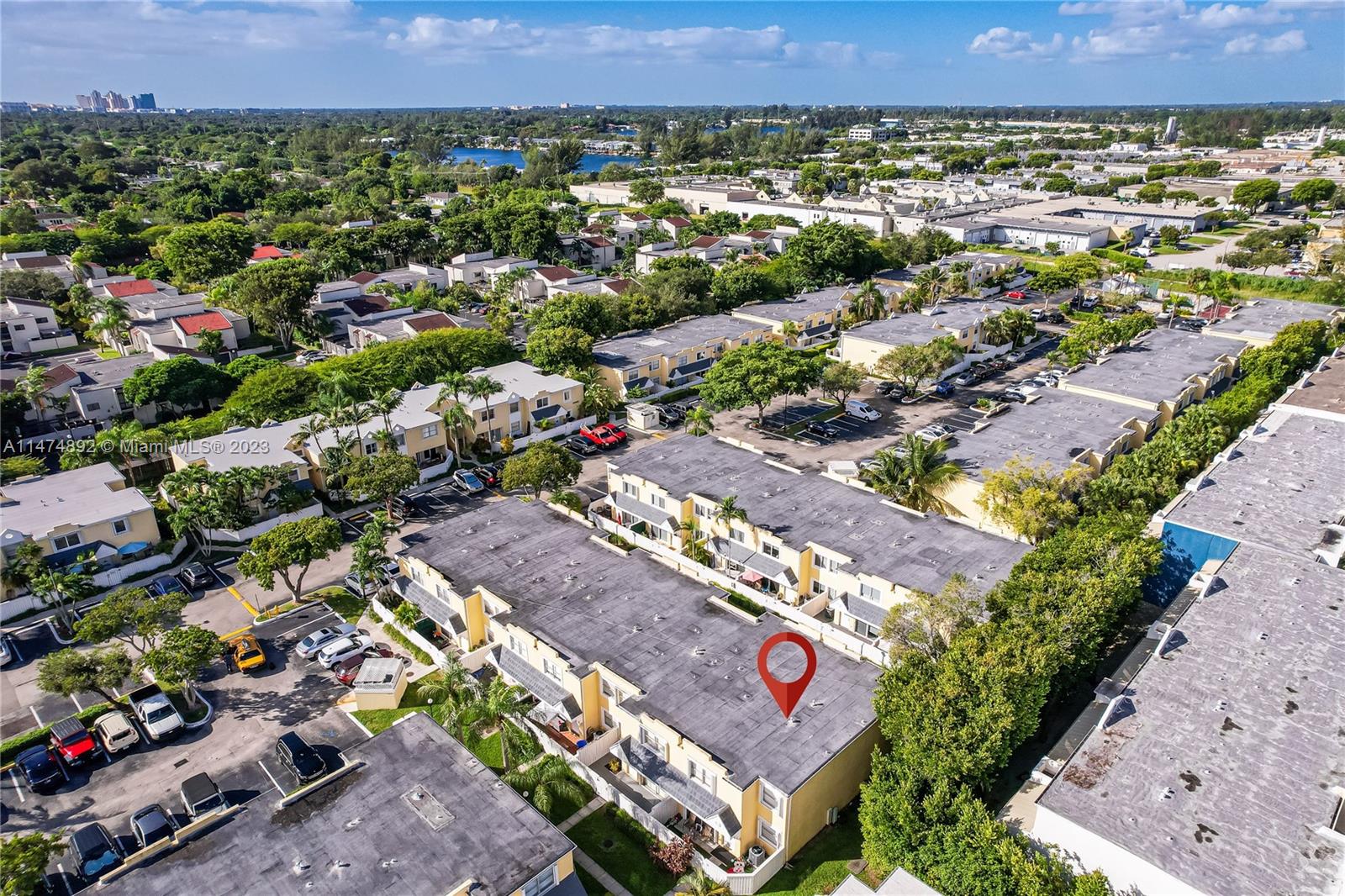 6825 Southwest 45th Lane, Unit 1 Miami, FL 33155 - Photo 26 of 28 an aerial view of a residential houses and street
