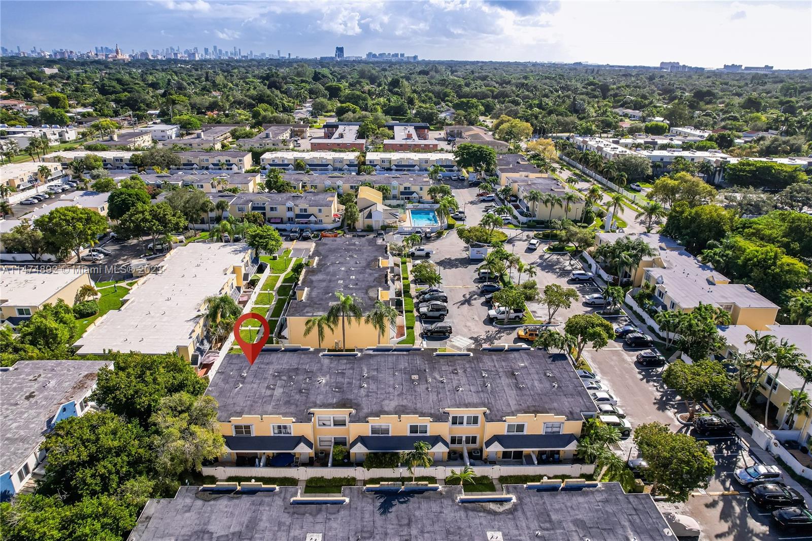 6825 Southwest 45th Lane, Unit 1 Miami, FL 33155 - Photo 27 of 28 an aerial view of houses with yard