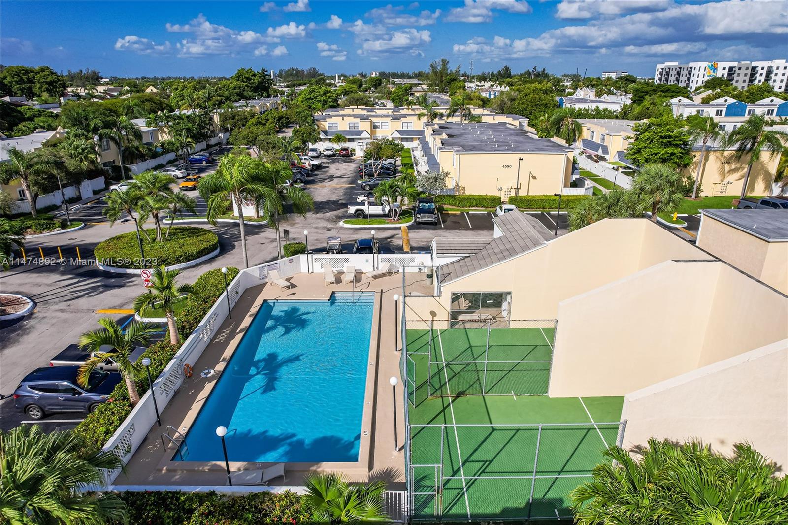 6825 Southwest 45th Lane, Unit 1 Miami, FL 33155 - Photo 28 of 28 an aerial view of residential houses and outdoor space