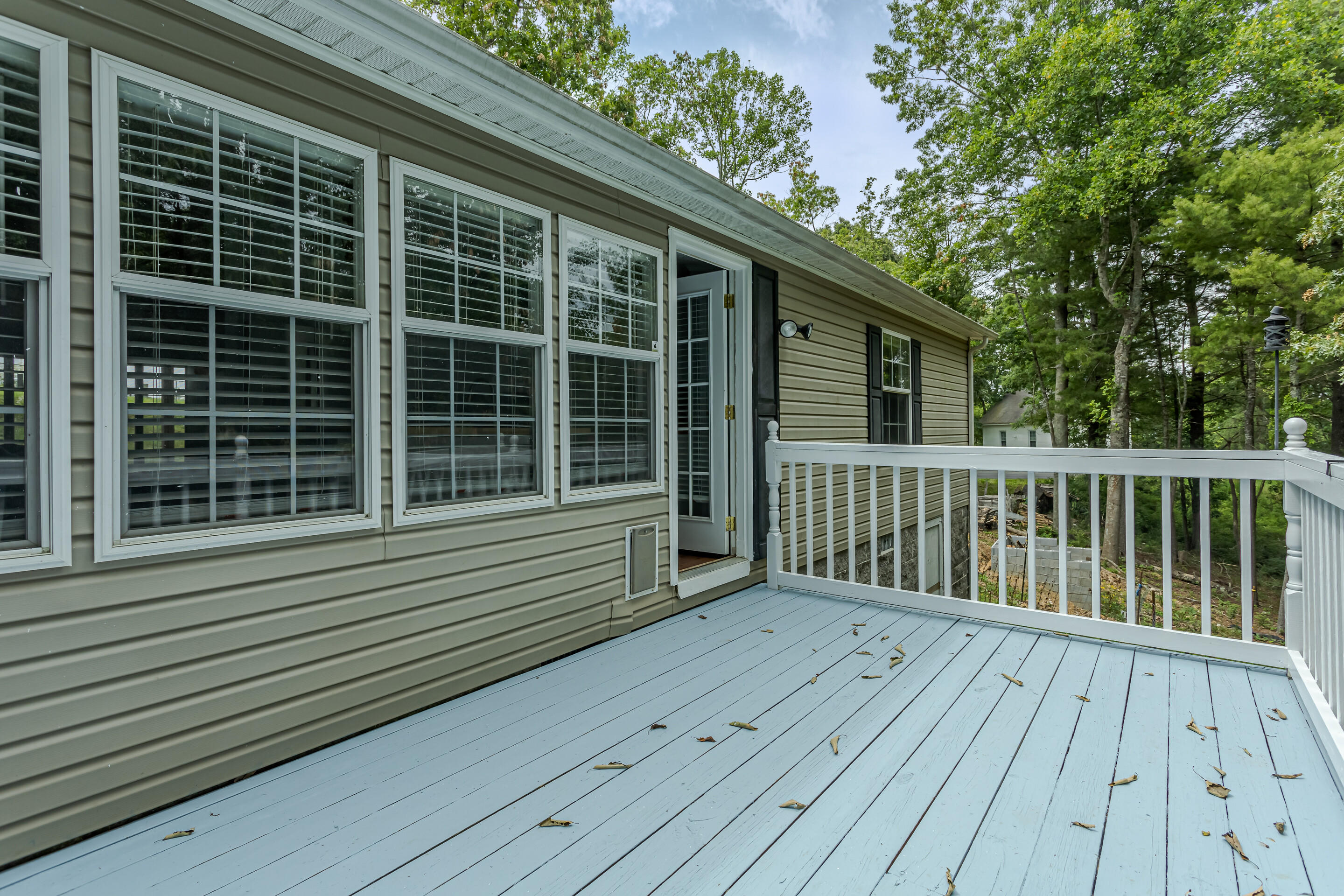 910 Dobbins Hollow Road Riner, VA 24149 - Photo 21 of 35 a view of a wooden deck