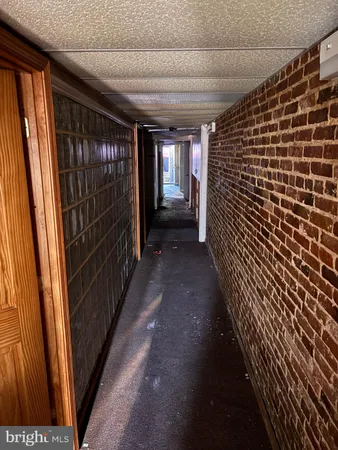 a view of hallway with stairs