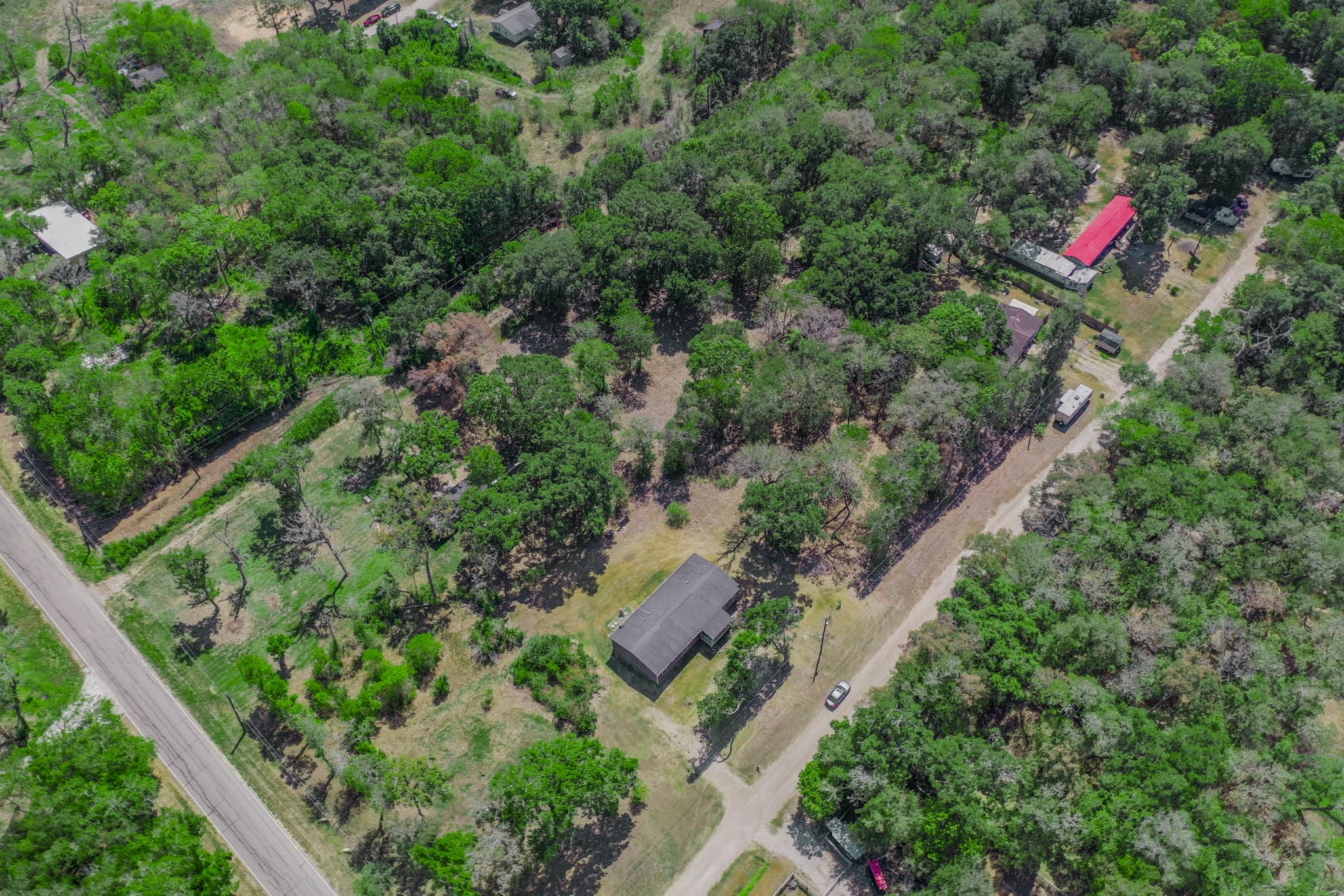18227 Pin Oak Street Rosharon, TX 77583 - Photo 19 of 19 Aerial view of home and available acreage.