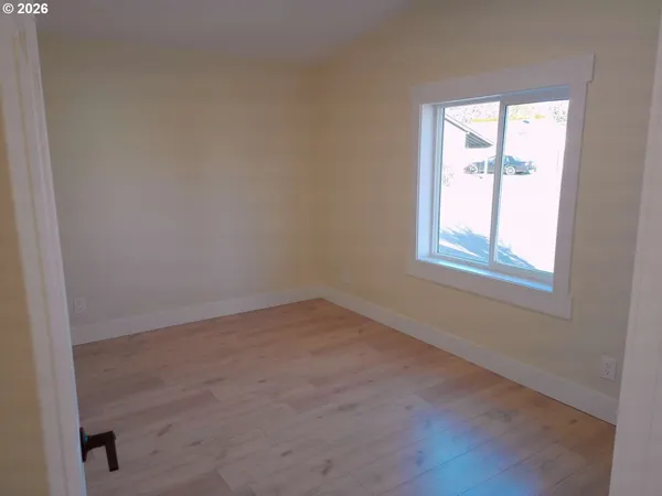 an empty room with a window