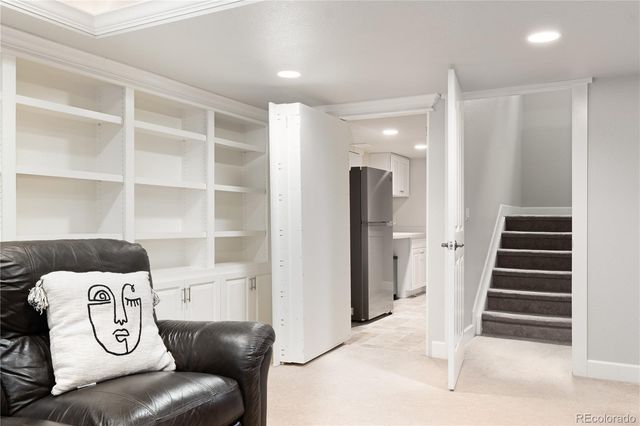 a view of a livingroom with a couch