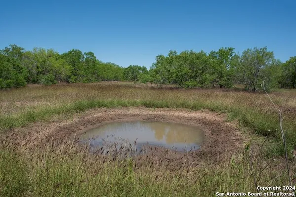 a view of a lake with trees in the background