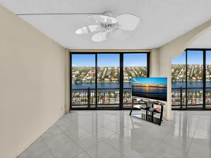 a view of a city with tall buildings