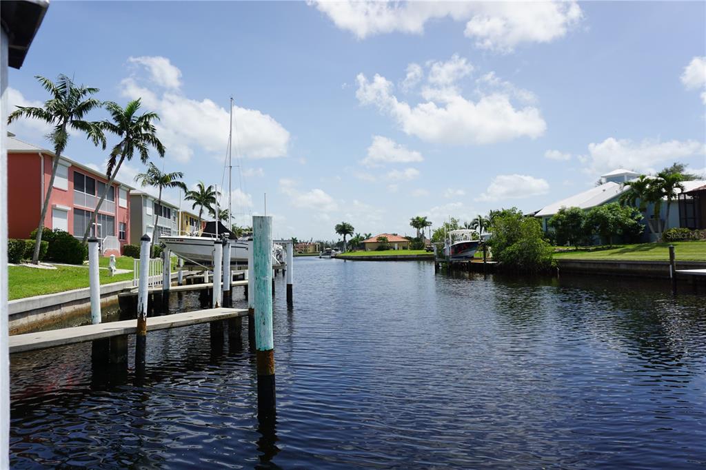 a view of a lake with houses