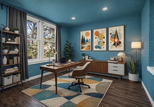 a kitchen with a stove and a refrigerator