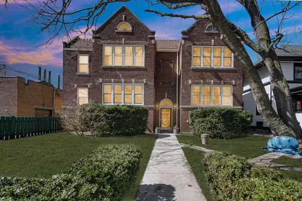 a front view of a house